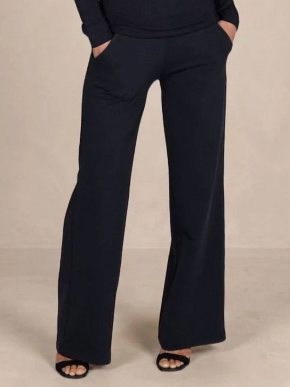 🖤 KiraGrace High Waist Wide Leg Pants Black PowerStrong Petite Size Small NEW